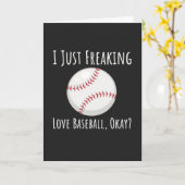 Funny Baseball Lover Cards Player Enthusiast Humor Kaart (Gele Bloem)