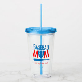 Funny Baseball mama Acryl Drinkbeker