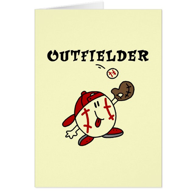 Funny Baseball Outfielder T-shirts en cadeautjes (Voorkant)