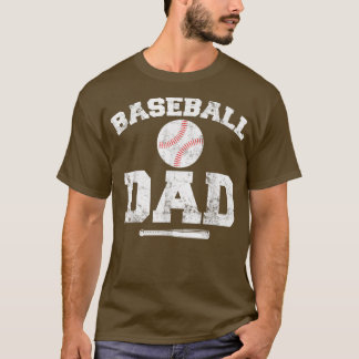 Funny Baseball Papa , papa Coach Player Spor T-shirt
