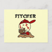 Funny Baseball Pitcher T-shirts en cadeautjes Briefkaart (Voorkant)