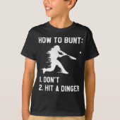 Funny Baseball Player Home run Fun Humor T-shirt (Voorkant)