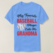 Funny Baseball Player Mijn favoriete speler roept T-shirt (Design voorkant)