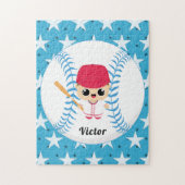 Funny Baseball Player Star Softball Ball Name Legpuzzel (Verticaal)