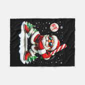 Funny Baseball Santa 67 Christmas Xmas Pajamas Boy Fleece Deken (Voorkant (Horizontaal))