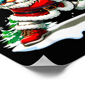 Funny Baseball Santa 67 Christmas Xmas Pajamas Boy Poster (Hoek)