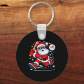 Funny Baseball Santa 67 Christmas Xmas Pajamas Boy Sleutelhanger (Voorkant)