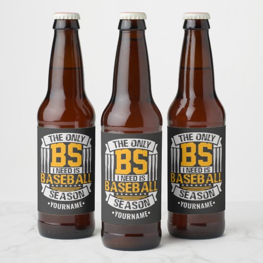 Funny Baseball Sarcasm Bier Etiket (Flessen)