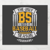 Funny Baseball Sarcasm Bier Etiket (Enkel label)