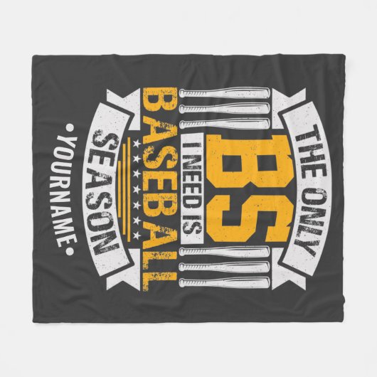 Funny Baseball Sarcasm Fleece Deken (Voorkant (Horizontaal))