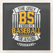 Funny Baseball Sarcasm Glazen Onderzetter (Voorkant)