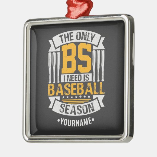 Funny Baseball Sarcasm Metalen Ornament (Links)