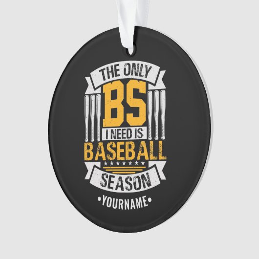 Funny Baseball Sarcasm Ornament (voorkant)