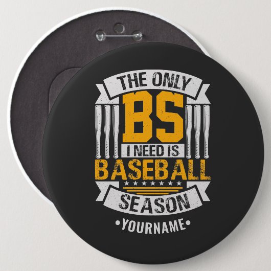 Funny Baseball Sarcasm Ronde Button 6,0 Cm (Voorkant /achterkant)