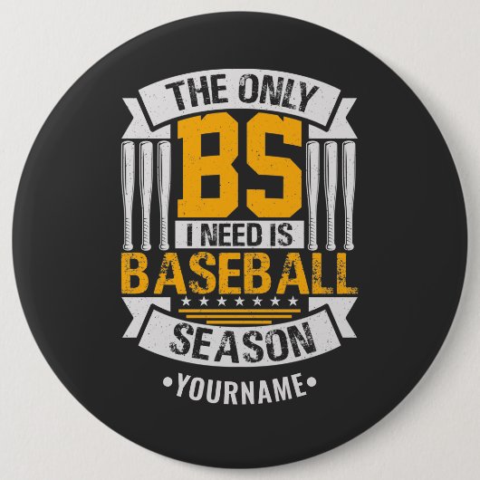 Funny Baseball Sarcasm Ronde Button 6,0 Cm (Voorkant)