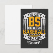 Funny Baseball Sarcasm RSVP Kaartje (Voorkant / Achterkant)