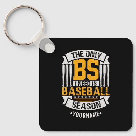Funny Baseball Sarcasm Sleutelhanger (Voorkant)