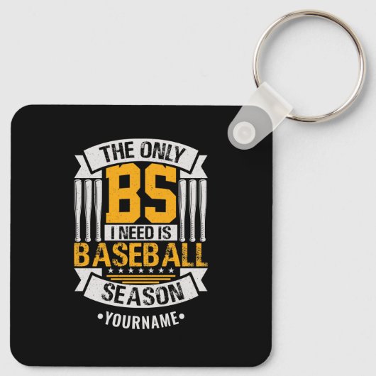 Funny Baseball Sarcasm Sleutelhanger (Achterkant)