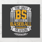 Funny Baseball Sarcasm T-Shirt Likeurfles Etiket (Enkel label)