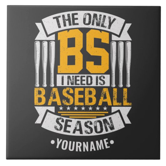 Funny Baseball Sarcasm Tegeltje (Voorkant)
