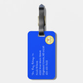 Funny Baseball Sport Kinder Cartoon Dier Bagagelabel (Achterkant verticaal)