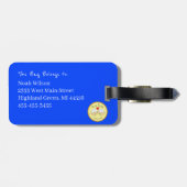 Funny Baseball Sport Kinder Cartoon Dier Bagagelabel (Achterkant horizontaal)