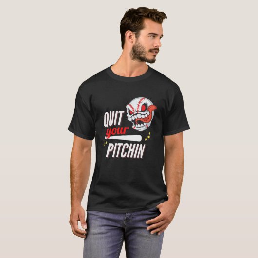 Funny Baseball T-shirt (Voorkant volledig)