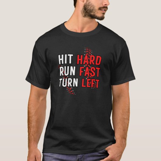 Funny Baseball Team schiet hard aan snelle bocht l T-shirt (Voorkant)