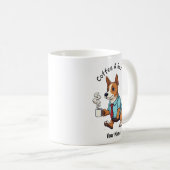 Funny Basenji Dog Business Suit Coffee  Koffiemok (Voorkant rechts)