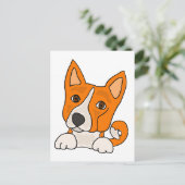 Funny Basenji Puppy Dog Art Briefkaart (Staand voorkant)