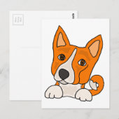 Funny Basenji Puppy Dog Art Briefkaart (Voorkant / Achterkant)