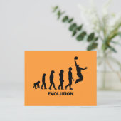 Funny basketbal briefkaart (Staand voorkant)