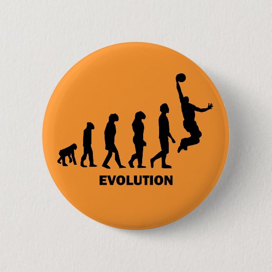 Funny basketbal ronde button 5,7 cm (Voorkant)