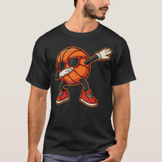 Funny Basketball Art For Men Dabbing Basketball Su T-shirt