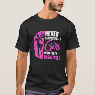 Funny Basketball Art voor meisjes Tiener Basketb T-shirt