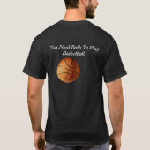 Funny Basketball Balls Logo, T-shirt (Achterkant)