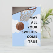 Funny Basketball Birthday Kaart (Staand voorkant)