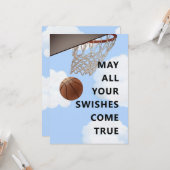 Funny Basketball Birthday Kaart (Voorkant / Achterkant in situ)
