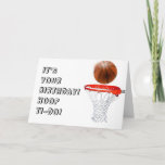 Funny Basketball Birthday Kaart<br><div class="desc">Grappige basketbal verjaardagskaarten voor basketbalspeler,  teamcoach of MVP legende. Om te personaliseren bewerk tekst om naam toe te voegen.</div>