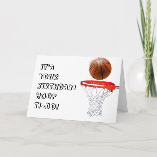Funny Basketball Birthday Kaart (Voorkant)