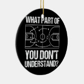 Funny Basketball Coach Design Mannen Vrouwenspel Keramisch Ornament (Rechts)