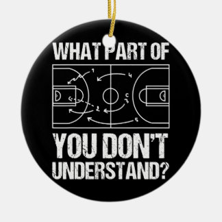 Funny Basketball Coach Design Mannen Vrouwenspel Keramisch Ornament