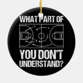 Funny Basketball Coach Design Mannen Vrouwenspel Keramisch Ornament (Achterkant)