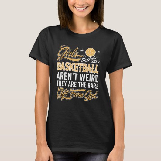 Funny Basketball Girl - Basketball Lady T-shirt (Voorkant)