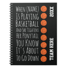 Funny Basketball Girls Team Players Gifts For Her Notitieboek