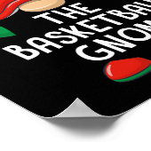 Funny Basketball Gnome Kerstwedstrijd Familie B Poster (Hoek)