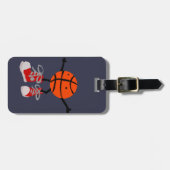 Funny Basketball in Red High Topjes Cartoon Bagagelabel (Voorkant horizontaal)