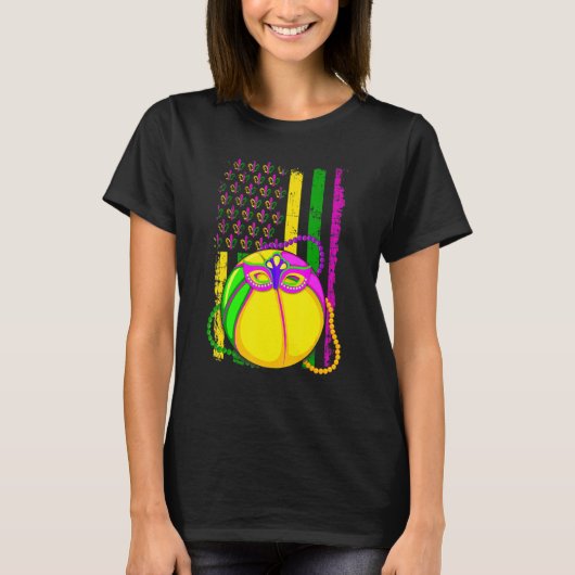 Funny Basketball Jester Pet Mardi Gras Festival Pa T-shirt (Voorkant)