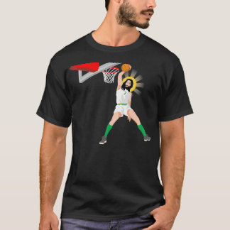 Funny Basketball Jesus Christelijke Humor Slam Dun T-shirt