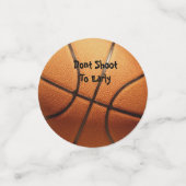 Funny Basketball kan niet vroeg schieten. Confetti (Kleine voorkant)